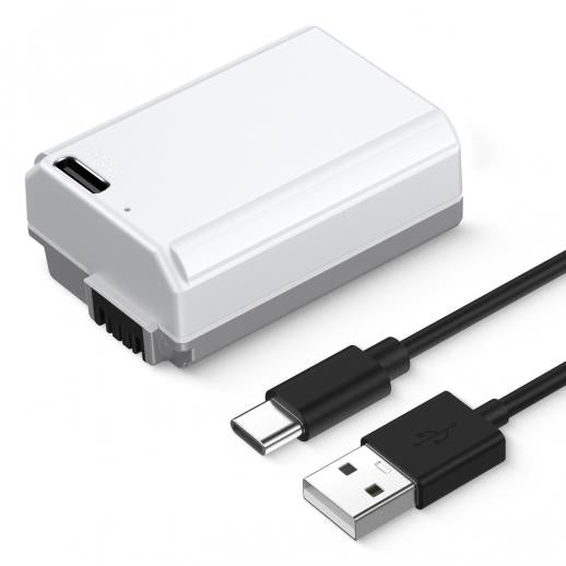 NP-FW50 Battery with Type-C Fast Charging for Sony ZV-E10, Alpha 7, A7, A7II, A7RII, A7SII, A7S, A7S2, A7R, A7R2, A5000, A6400, A6500, A6300, A6000, NEX-3, NEX-5, 1100mAh NP-FW50 Battery with Type-C Fast Charging for Sony ZV-E10, Alpha 7, A7, A7II, A7RII, A7SII, A7S, A7S2, A7R, A7R2, A5000, A6400, A6500, A6300, A6000, NEX-3, NEX-5, 1100mAh